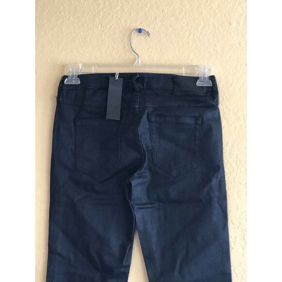 Diesel Black Gold  Dark Navy Ceress Leather Jeans - Picture 9 of 12